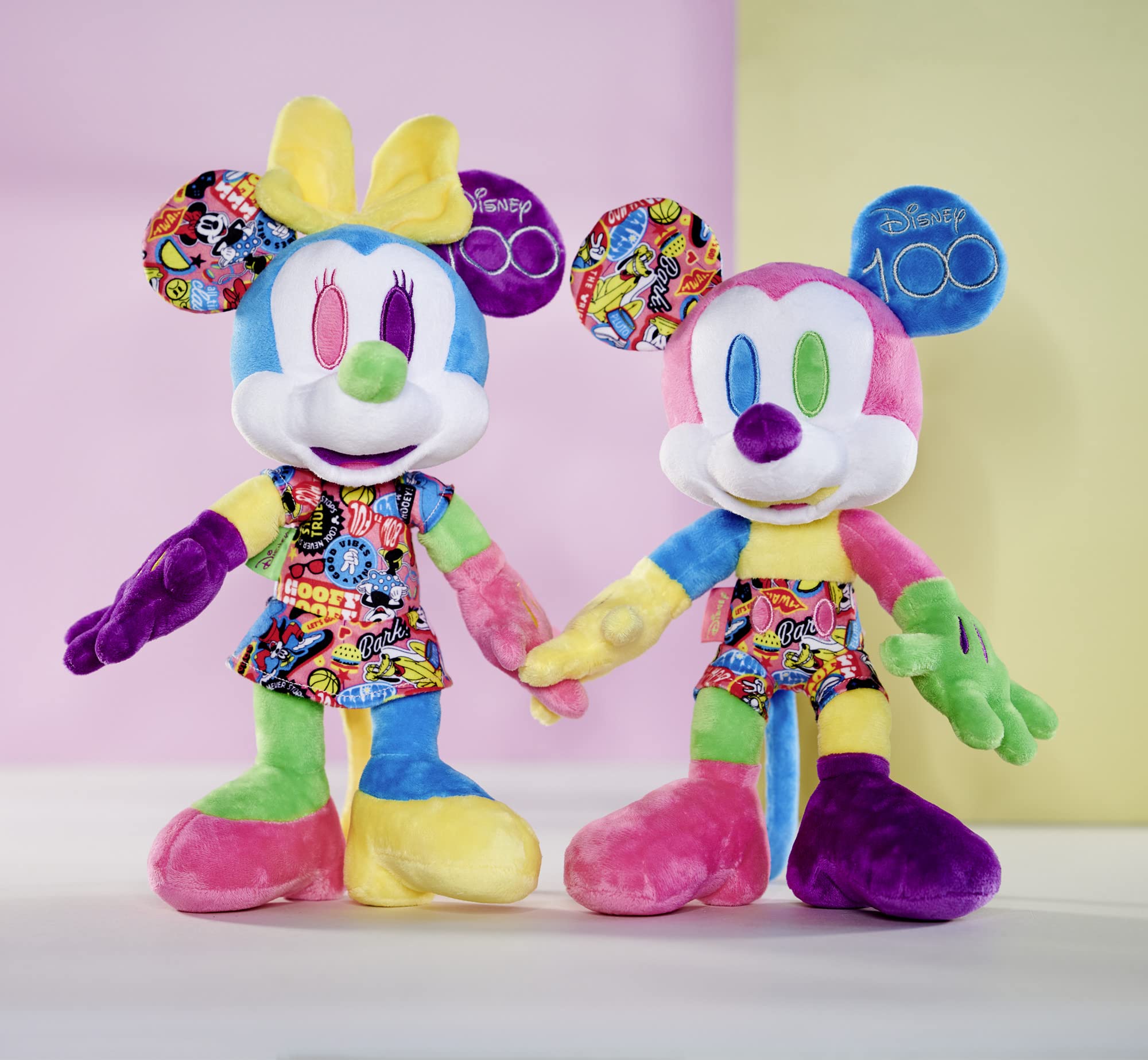 Simba 6315870124 - Disney Mickey & Minnie Mouse 100 Jahre Collector-Set, 33cm Plüsch, Limitierte Sammler-Edition, Geschenk-Box, Amazon exklusiv, Zertifikat & Seriennummer, für Erwachsene & Kinder 6
