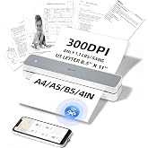 iDPRT Portable Thermal Printer Wireless for Travel, Inkless Small Printers | Home Use, Office, Vehicles, Mobile Bluetooth Printer Supports 8.5" x 11" US Letter for Smartphone &amp; PC