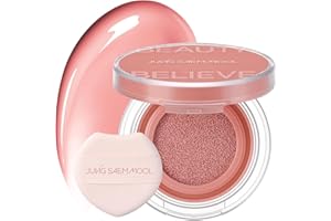 JUNG SAEM MOOL JUNGSAEMMOOL Artist Cushion Blush (Coral Halo) | Easy to Blend, Lightweight, Hydrating Korean Makeup Cushion Blush for Dewy & Glowing Cheeks