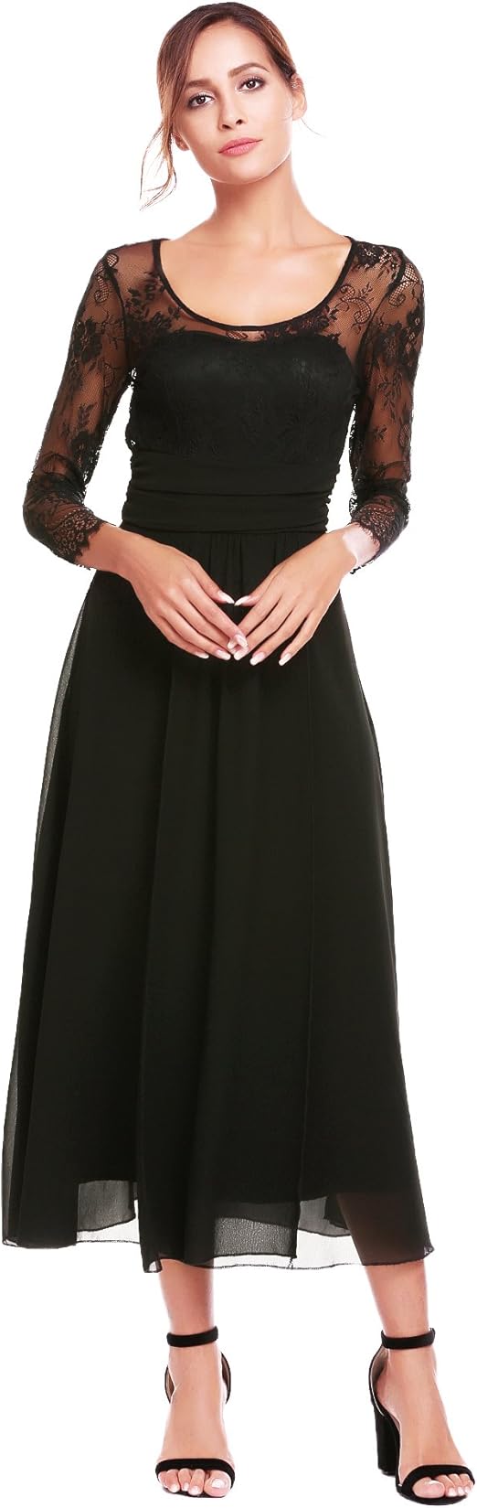 WOMENS LONG SLEEVE MAXI FULL LENGTH WRAP CROSSOVER DRESS PARTY COCKTAIL EVENING | eBay