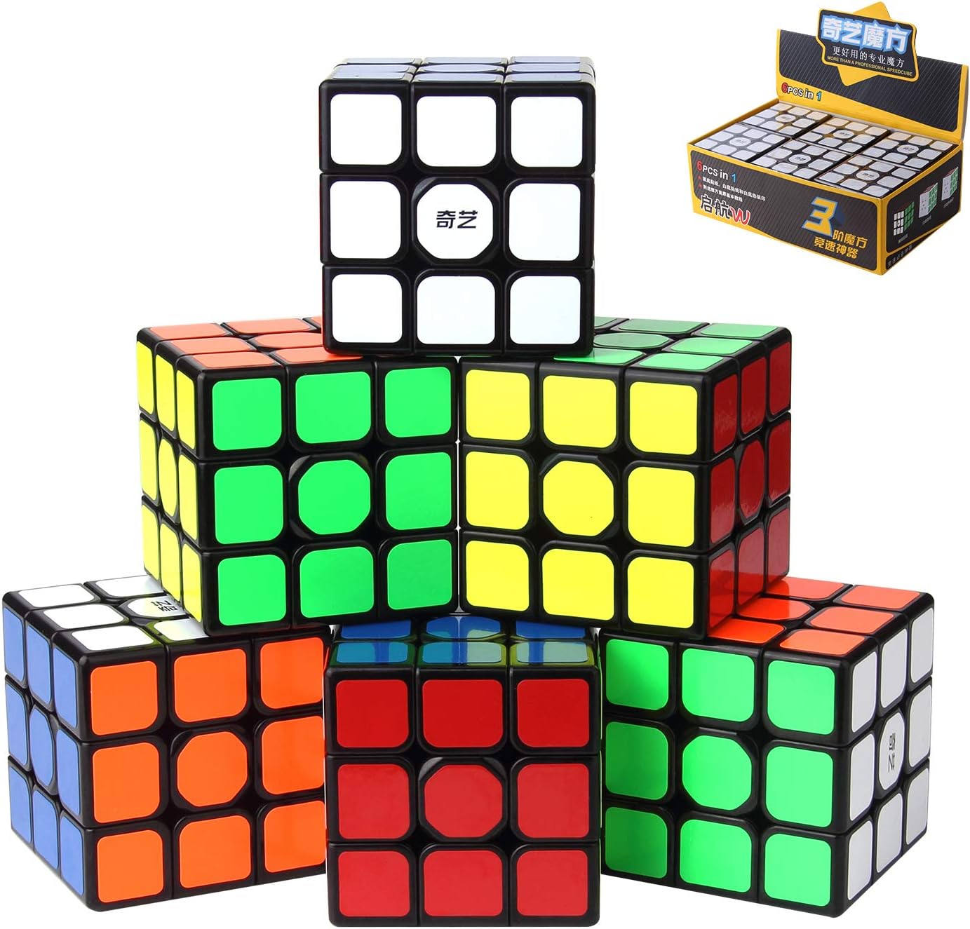 ROXENDA Cubo Di Velocità 3x3 Stickerless - Puzzle Magico Opaco Con Angoli Arrotondati