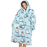 Narecte Cozy Oversized Blanket Hoodie Wearable Blanket Adults Soft Hooded Blanket Hoodie Birthday Gifts for Women Christmas