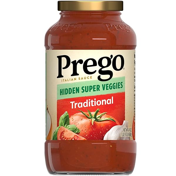 PREGO HIDDEN SUPER VEGGIES TRADITIONAL PASTA SAUCE, 24 OZ JAR
