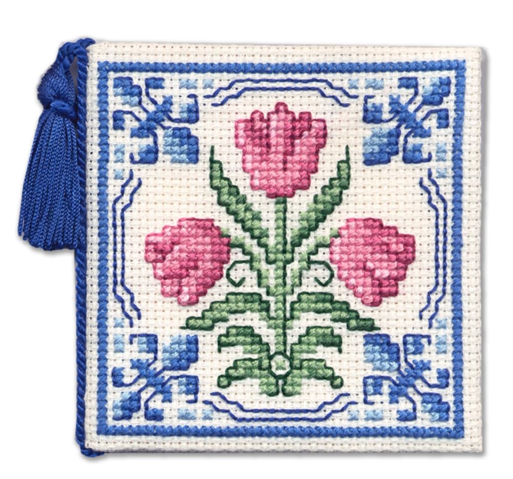 Delft Tulips Needle Case Cross Stitch Kit