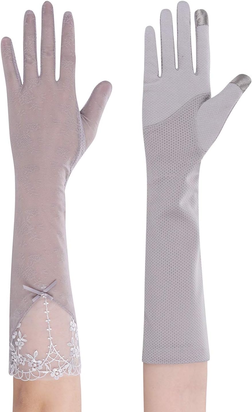Ladies Cycling Driving Gloves Touchscreen Gloves UV Protection Mittens Long Arm Sleeves Breathable Full Fingers Gloves Elegant Wedding Party Gloves Costume Cosplay Mitts