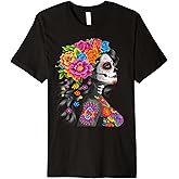 Day of the Dead Dia De Los Muertos La Catrina Sugar Skull Premium T-Shirt