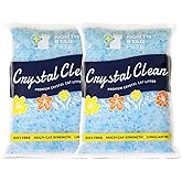 Crystal Clean Premium Fresh Scent Crystal Cat Litter with Odor Control (5X Faster), Best Lightweight, Non Clumping Kitty Litter to Absorb Urine, Dries Solid Waste (2X4.3 Lb Bags)