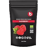 Organic Freeze Dried Raspberry Powder from Freeze Dried Raspberries - Rich in Manganese, Vitamin K, Ellagic Acid & Dietary Fiber- for Smoothies, Baking & Natural Food Coloring - Vegan- 6oz