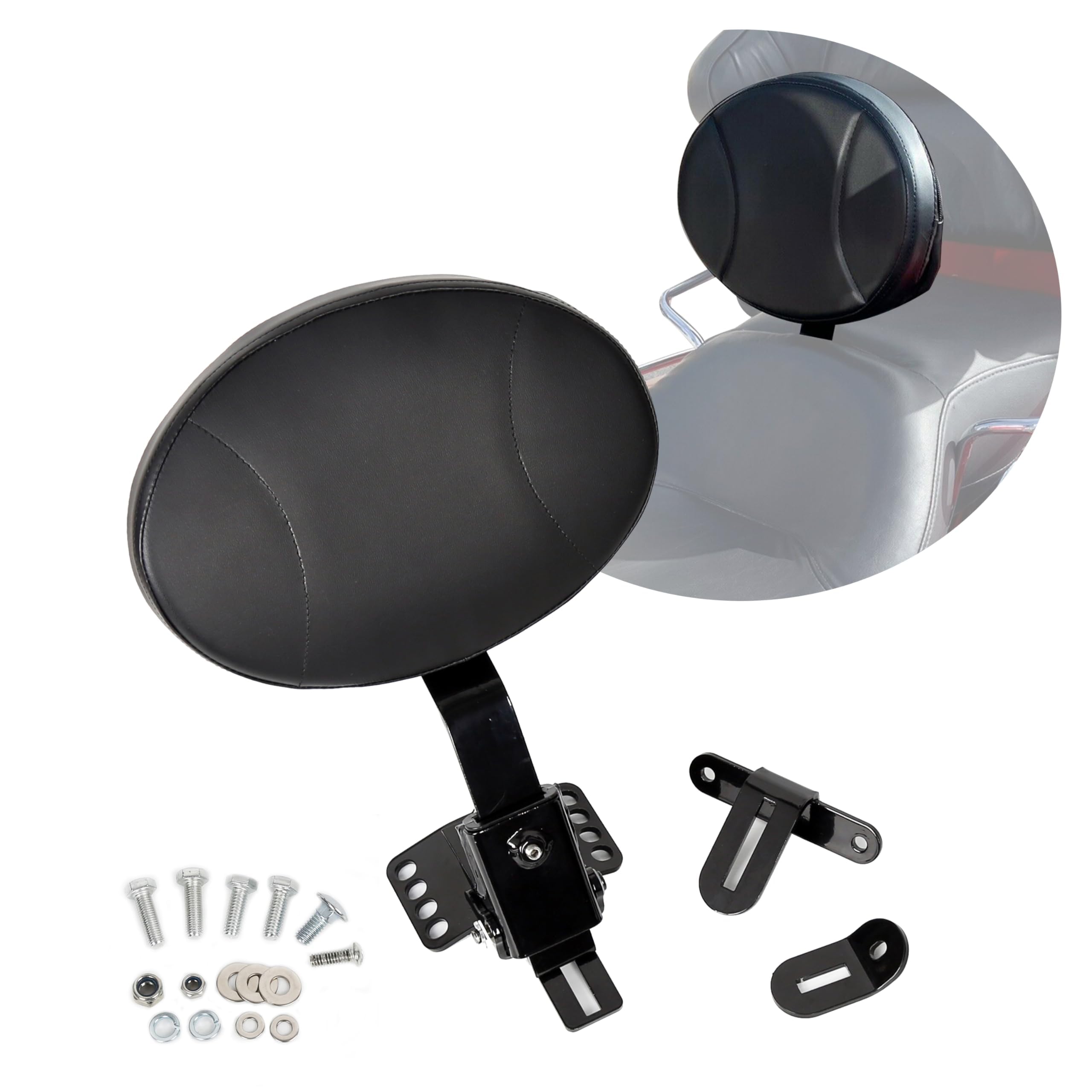 Atv Seat Adjustable Plug-In Driver Rider Backrest Driver Stretched Pig Spit Cleaner