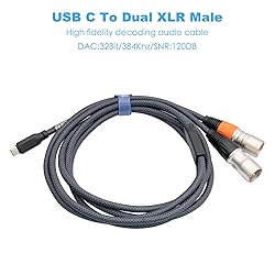 HUALEU 10FT USB C to Dual XLR Male Audio