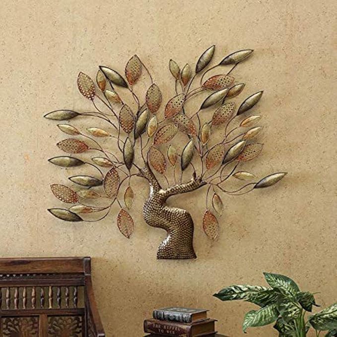 Buy Veda's Exports Multicolour Wrought Iron Bloom Tree Wall Decorative