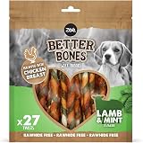 Zoë Better Bones Soft Dog Treats Pouch 27 pcs Lamb Mint Chicken Wrapped