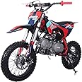 X-PRO Storm 125cc Zongshen Brand Engine Dirt Bike with 4-Speed Semi-Automatic Transmission, Kick Start, Big 14"/12" Tires! (Red)