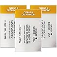 Bravo Sierra All-In-One Citrus & Cedarwood Men's Body and Hair Bar, 3-Pack - Coconut, Shea Butter & Oat Flour for Soft Skin & Healthy Hair, 7 oz