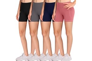 DALIGIRL Volleyball Bike Shorts for Girls Spandex Compression Shorts with Pockets for Kids Dance Yoga and Athletics