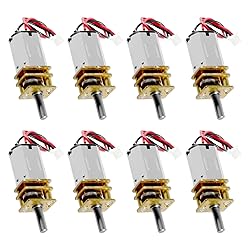 XIITIA 8pcs DC 3V-6V Mini N20 Gear Motor Slow Speed