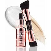 LUMINESS Liquid Mirage w/SPF 50 Color Adjusting Foundation Kit - Color Changing Foundation, SPF 50 Primer & Makeup Brush, Face Makeup for Mature Skin, 4in1 Liquid Foundation, Concealer & Moisturizer