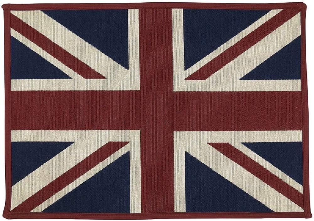 Vintage House England British Flag Tapestry Door Mat/Small Area Rug -19 Inch x 27 Inch