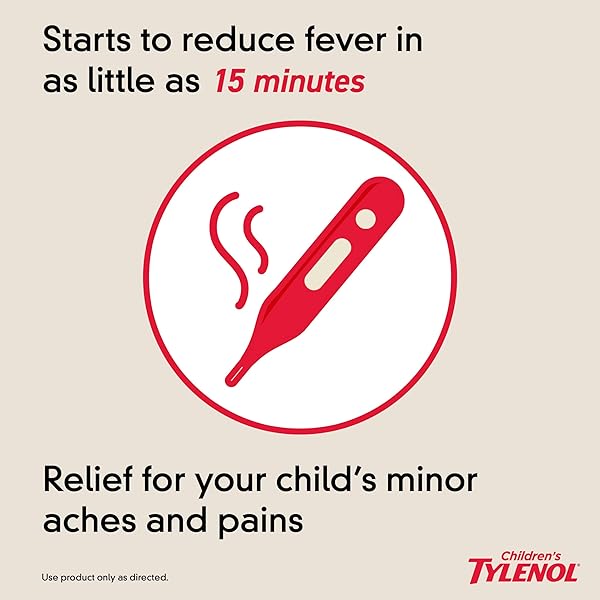 CHILDREN’S TYLENOL LIQUID ORAL SUSPENSION MEDICINE, ACETAMINOPHEN PAIN RELIEVER & FEVER REDUCER FOR COLD + FLU SYMPTOMS & SORE THROAT, ASPIRIN-, IBUPROFEN- & ALCOHOL- FREE, GRAPE, 4 FL. OZ