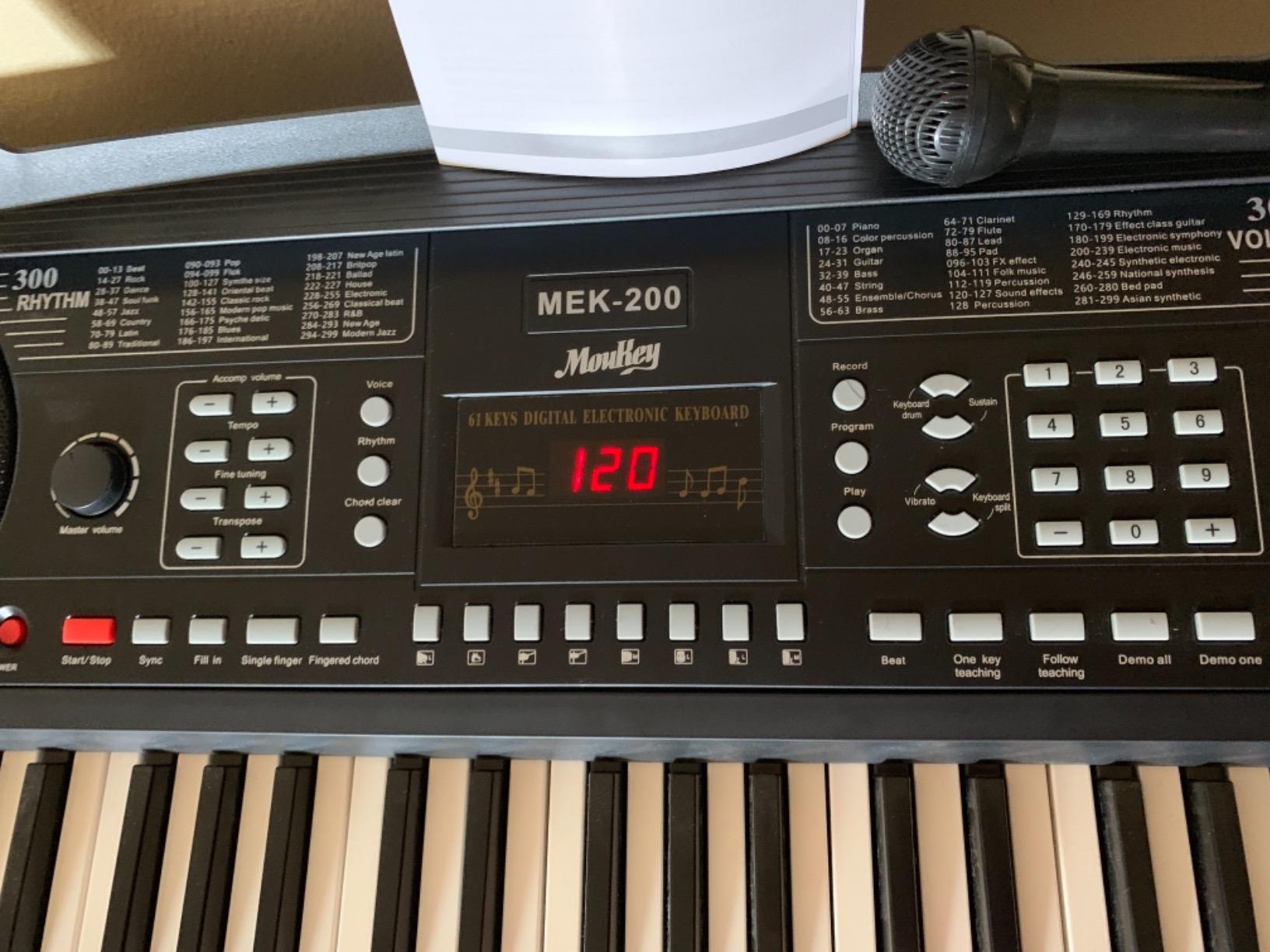 25/mo Finance Moukey Keyboard Piano, 61 Key Piano Keyboard, Full