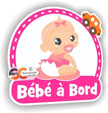 Sticker Bebe A Bord Fille Autocollant Bebe A Bord Fille Amazon Fr Bricolage