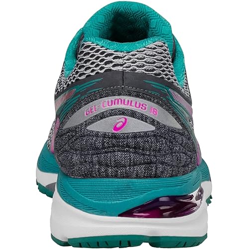 ASICS Women's Gel-Cumulus 18 Running Shoe, Silver/Pink Glow/Lapis