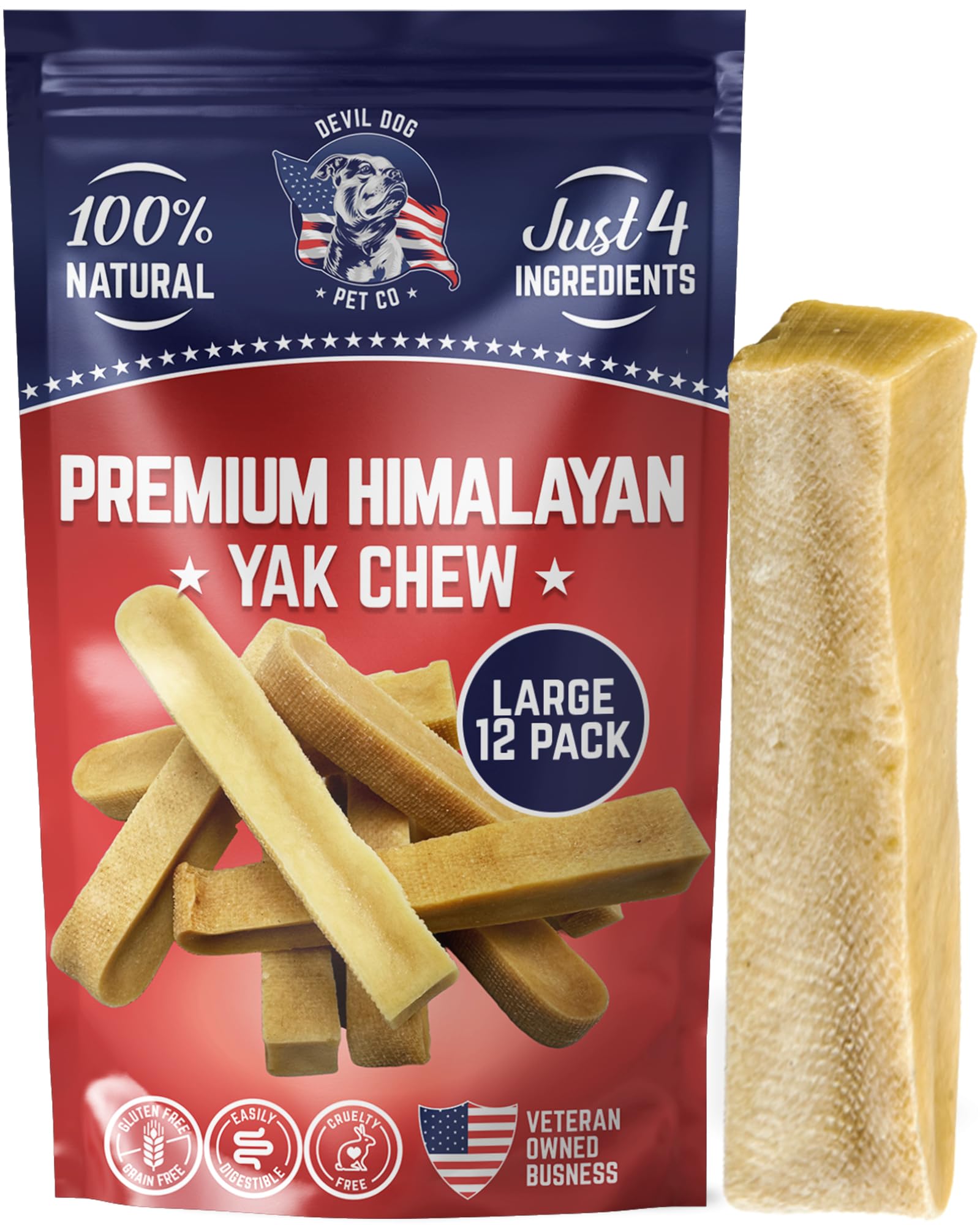 Mua Devil Dog Pet Co. Himalayan Yak Chews Large 12 Pack, Yak Cheese