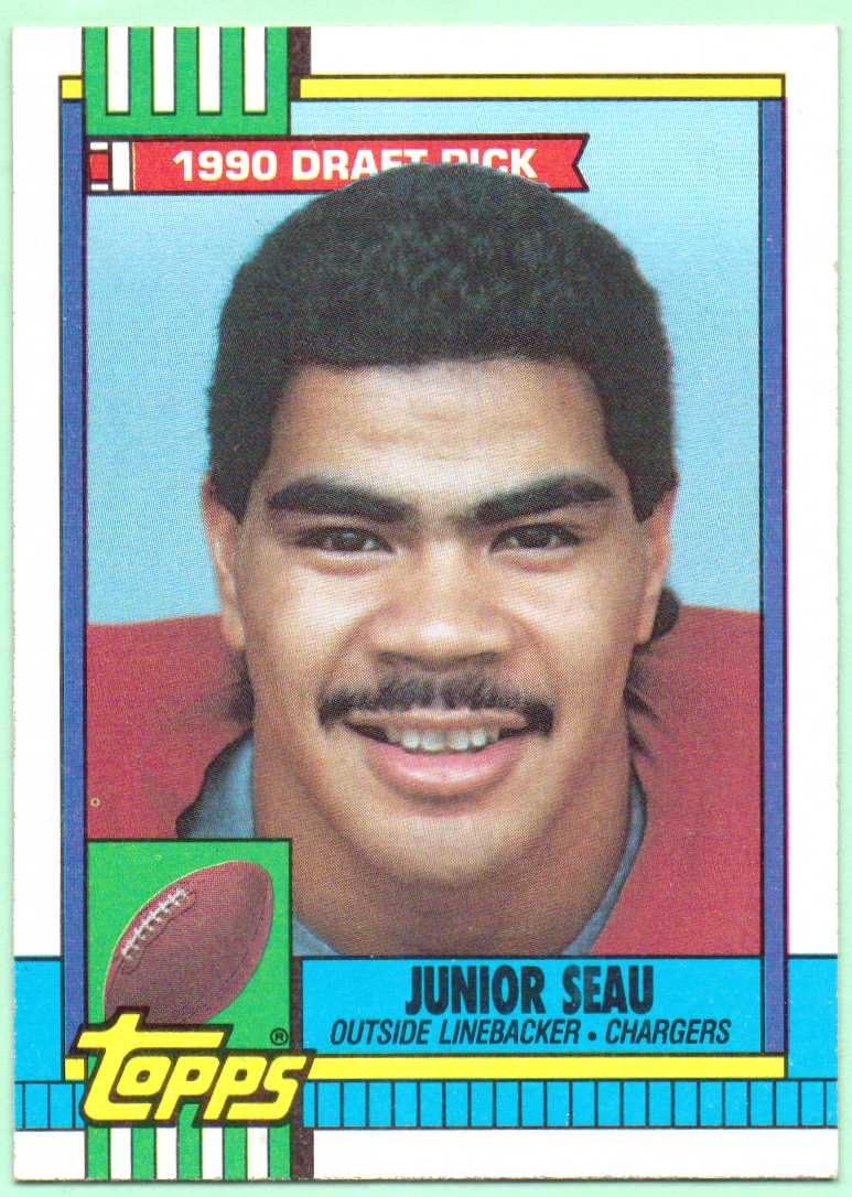 Junior Seau 1990 Topps Rookie 381 San Diego Chargers at