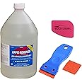 RapidTac Remover Adhesive Remover Kit with Lil Chizler and Plastic Razor Blade with 5 Extra Blades (Gallon Kit)