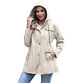 RUMIA Raincoat Women Waterproof Long Hooded Trench Coats Lined Windbreaker Jackets for Women 2026 S-2XL