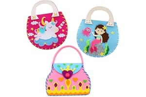 Flying Childhood Kids Sewing Kits Ages 6 7 8 9 10 11 12 DIY Unicorn Craft kit for Girls Mermaid Crown Projects Bags Art Set Supplies