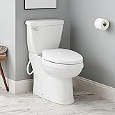 Signature Hardware 481680 Bradenton 1.28 GPF Two Piece Elongated Toilet - Bidet Seat Included, ADA Compliant - White