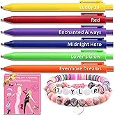 TSILRMSAFMAO Taylor Gifts Merch– Aesthetic Gel Pens & Bracelet Set in Chic Box, Birthday Party Favors for Women, Nurse & Teacher Appreciation, Christmas Stocking Stuffers
