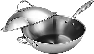 Cooks Standard Stainless Steel Multi-Ply Clad Wok, 13