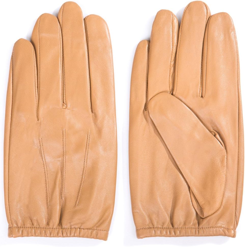 MATSU Mens Driving Leather Gloves For Motorcycle,Police,Lambskin Leather M1063