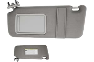 LEVANLIGHT Left Driver Side Sun Visor Without Light | Compatible with 2007-2011 Toyota Camry | Replaces# 74320-06780-B0 74320