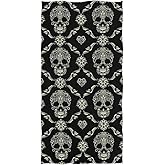 Naanle Chic Skull Ornamental Pattern Soft Bath Towel Large Hand Towels Multipurpose for Bathroom, Hotel, Gym and Spa (16