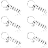 Vadaka 6Pcs Thank You Keychain Employee Appreciation Gifts Appreciation Keychain Retirement Gift for Coworker Employee Teacher Social Worker Gift Coworker Leaving Present for Women Men