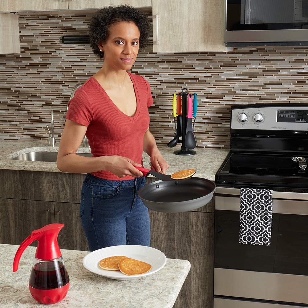 Home Basics, Multi 6 Piece Silicone Heat Resistant Cooking Non-Stick Kitchen Utensils Cookware Tool Set with Colorful Handle for Cooking & Baking, Multicolor: Kitchen & Dining