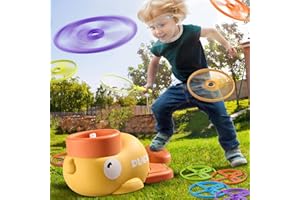 BELEMAR Outdoor Toys,Toys for Age 5-7,Outside Toys for Kids,Yellow Duck Disc Launcher,Flying Disc Chasing Games,Fun Family Yard Activities,Birthday Gifts for Age 3 4 5 6 7 8 Year Old Toddler Boys Girls
