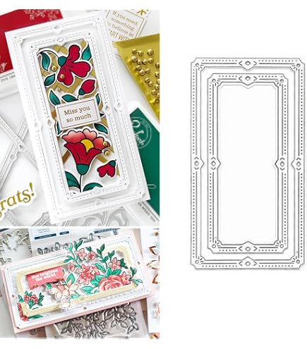 KSCRAFT Basic Stitched Nesting Slimline Die Metal Cutting Dies Stencils For DIY Scrapbooking Decorative Embossing DIY Paper Card