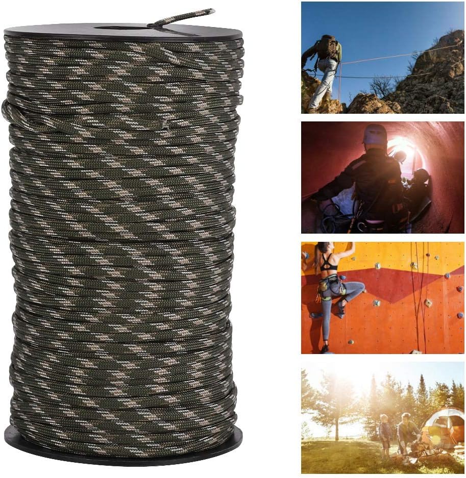 Bnineteenteam Climbing Rope Home Fire Emergency Escape Rope Multifunctional Cord Safety Rope for Hiking Caving Camping Engineering Protection(Forest Camouflage) : Sports & Outdoors