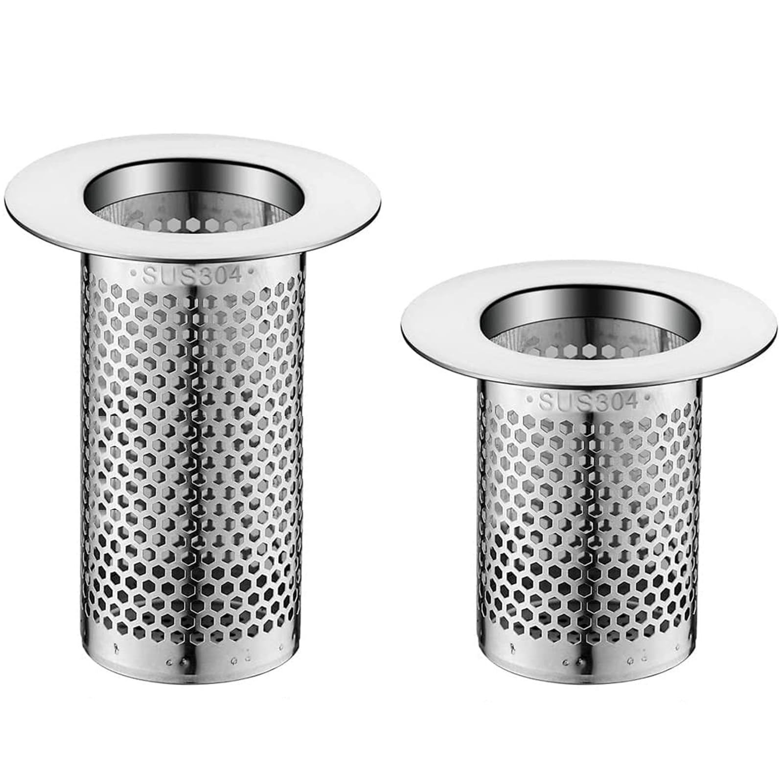 2x Stainless Steel Floor Drain Filter Floor Drain Hair Catcher Kitchen Sink Strainer Bathroom Floor Drain Cover