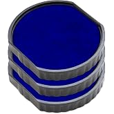E/R40 Replacement Pad Compatible for 2000 Plus Printer R40 - Water Based - Pack of 3 - Blue
