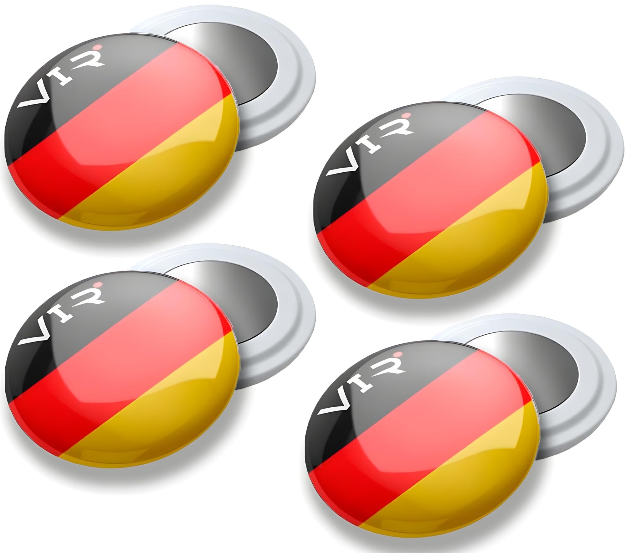 4 Pcs of Magnetic Running Bib Clips - Strong Race Number Magnets for Precise and Stable Placement on Technical Clothing, Lightweight Comfort for Marathon, Trail and Triathlon Runners (Germany)