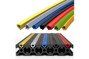 NVAXQF 6 Meters Dust Protection Soft Cover Seal Strip,8mm Slot 30 Series Aluminum Extrusion Profile Flat Seal Strip,Black/Silver/Blue/Red/Yellow Seal Strip (Blue)