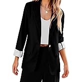 luvamia Blazers for Women Business Casual Long Sleeves Work Professional Suits Dressy Jackets with Pocket Office Outfits