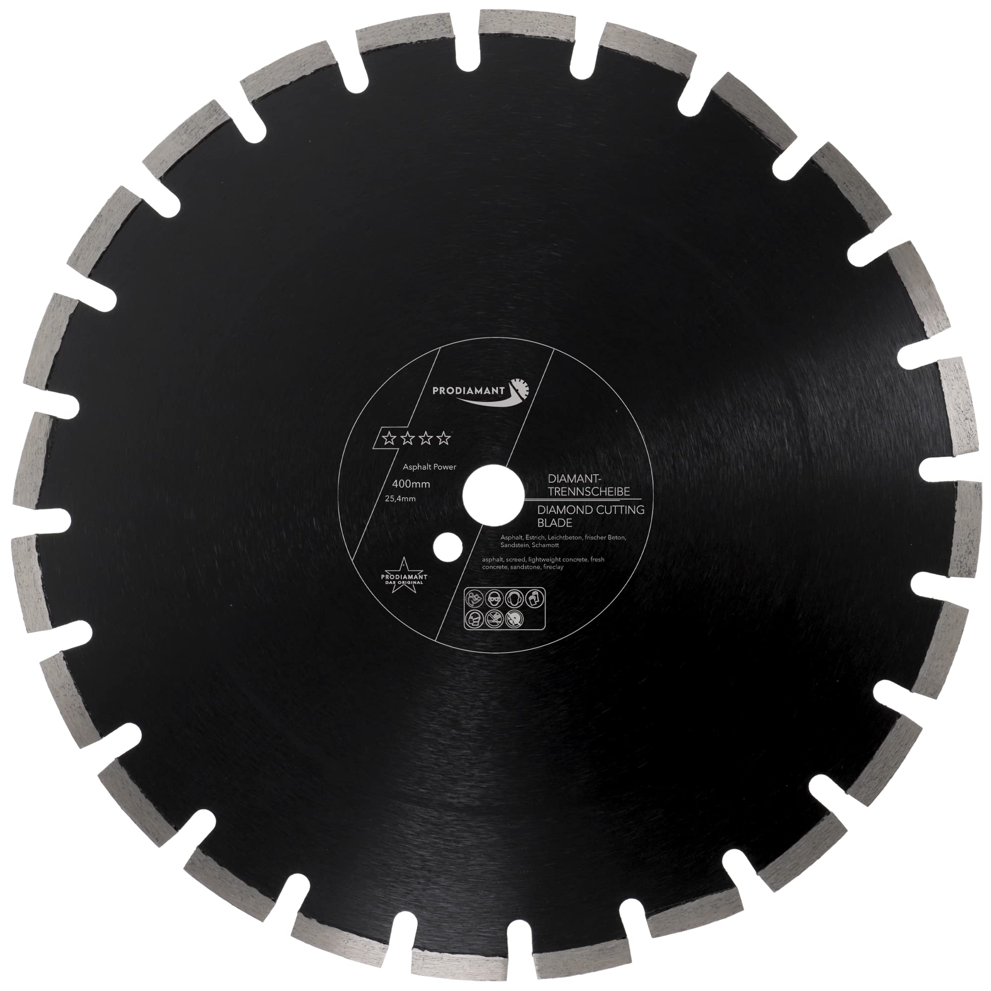 PRODIAMANT Diamond Disc 400 mm x 25.4 mm Abrasive for Roads, Asphalt, Screed, Light Concrete, Fresh Concrete, Sandstone and Fireclay — image 1