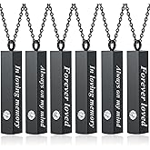 MTLEE Urn Necklace for Ashes for Men Women Cremation Jewelry for Ashes Stainless Steel Small Keepsake Pendant for Human Ashes