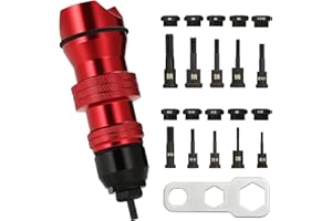 GATTLELIC Rivet Nut Drill Adapter Kit,Rivet Gun Tool, Air Riveter Cordless Adaptor Electric Insert Rivet Gun Adapter Kit,Rivnut Tool Kit Drill Attachment w/10 Nut Mandrels, Rugged Carrying Case